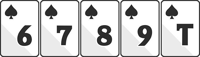 straight flush with six to ten of spades