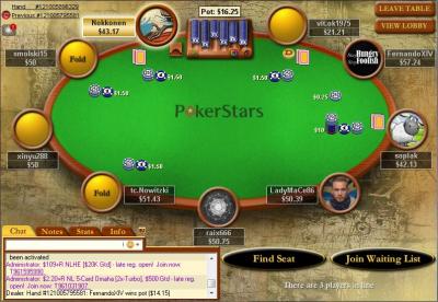 PokerStars screenshot